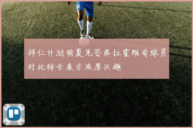 拜仁计划明夏免签弗拉霍维奇球员对此转会表示浓厚兴趣